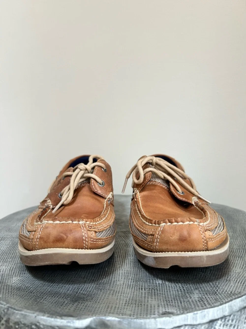 Timberland ~ Kiawah Bay Tan Leather Men’s size 11 Lace-Up Boat Shoes